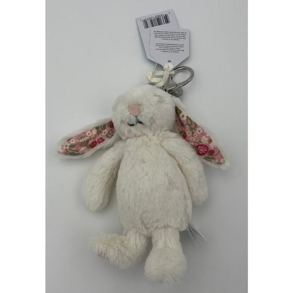 NWT Jellycat Blossom Cream Bunny Berry Bag Charm - Picture 1 of 3